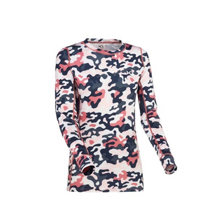 Kari Traa Fantastisk Camo Multicolored Base Layer Long‎ Sleeve Top Shirt